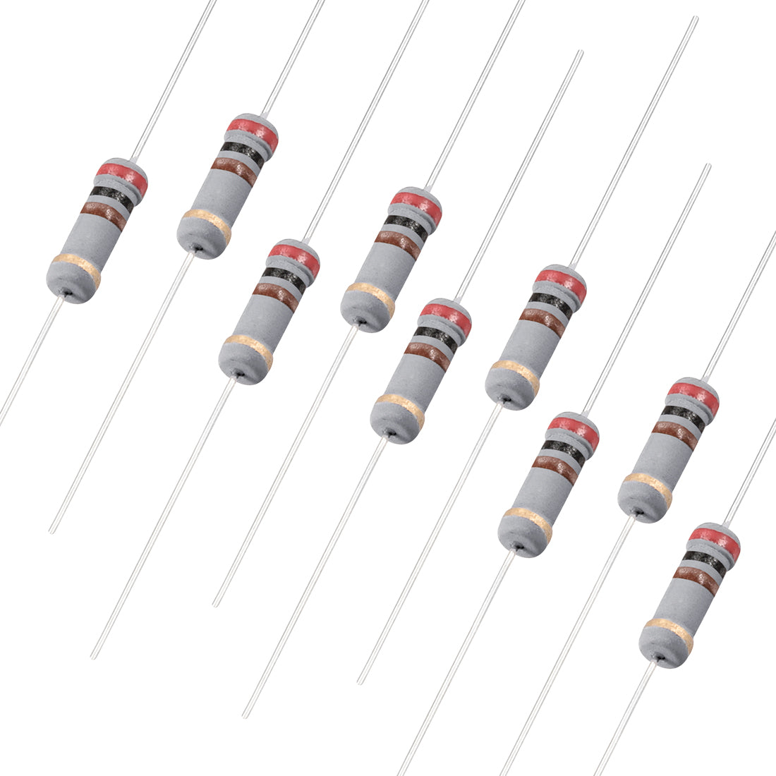 Uxcell 200Stk 1W 200 Ohm Kohlenstoff Film Widerstand 5% Toleranz 4 Farbbänder Feste DE de